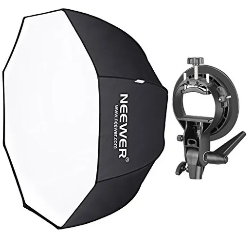 Neewer 48 pollici/120 Centimetri Softbox Octagonal con Supporto a Staffa S(con supporto Bo...