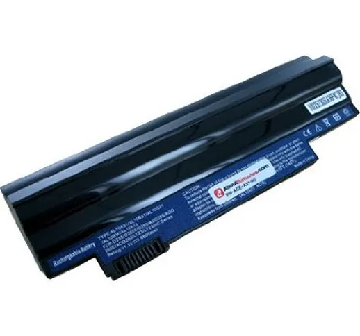 Batteria per ACER ASPIRE One D260 AOD260 Series, Capacità elevata, 11.1V, 6600mAh, Li-ion