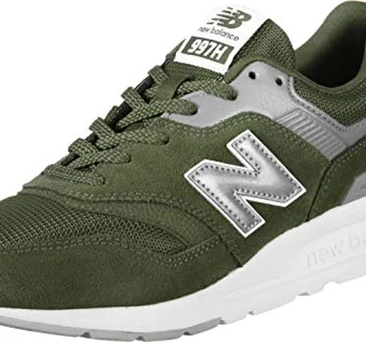 New Balance 997H Core, Scarpe da Ginnastica Uomo, Verde (Dark Covert Green/Silver), 42.5 E...