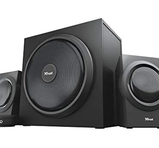 Trust Yuri Set di Altoparlanti 2.1 con Subwoofer, Casse per PC, Potenza di Picco di 120 W,...