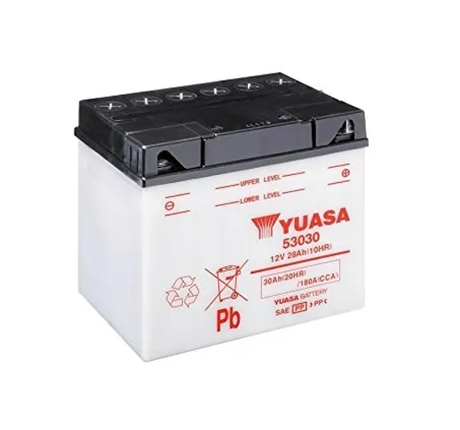 Batteria YUASA 53030, 12 V/30ah (dimensioni: 186 X 130 X 171) per moto guzzi V35 Imola II...