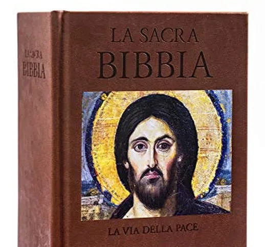 La Sacra Bibbia. La via della Pace. Edizione a caratteri grandi in ecopelle marrone