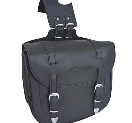 Borsa singola laterale Moto Custom Universali Mono Chopper Nero