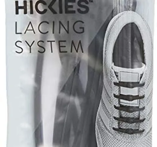 HICKIES 2.0 Performance One Size si adatta a tutti i lacci elasticizzati, neri (14 lacci p...