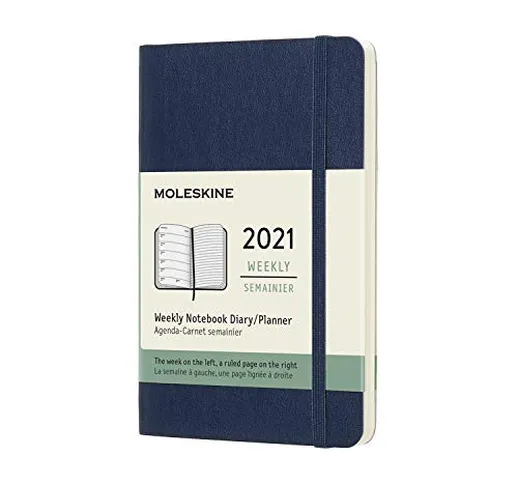 Moleskine - Agenda Settimanale 2021, Agenda Settimanale 12 Mesi, Weekly Planner e Notebook...