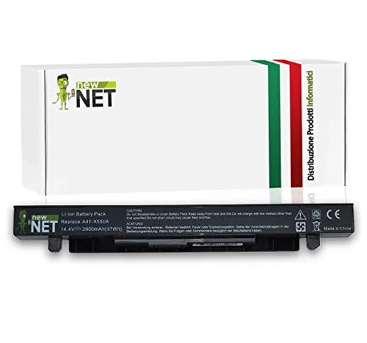 New Net Batteria A41-X550A compatibile con PC Notebook Asus Series F450V F450VC F450VE F45...