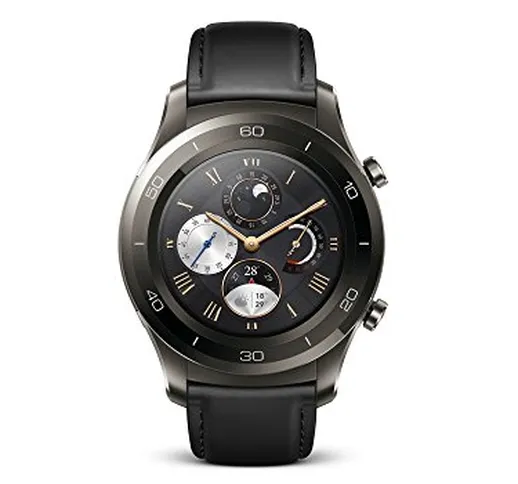 Huawei Watch 2 Classic Smartwatch, 4 GB ROM, Android Wear, Bluetooth, Wifi, Cinturino in p...