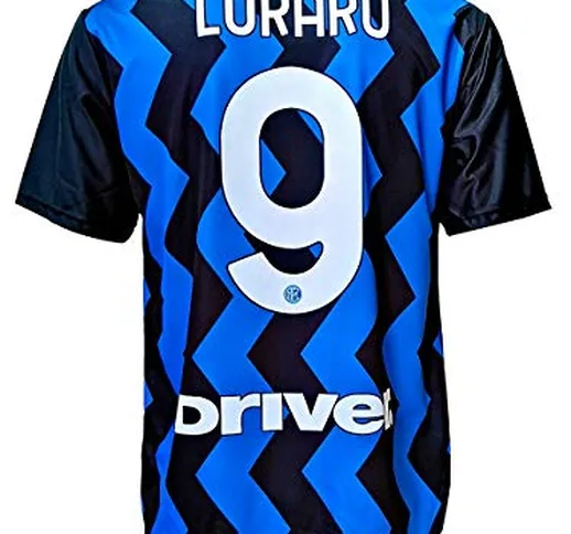 L.C. SPORT Maglia Inter Romelu Lukaku 9 Replica Autorizzata 2020-2021 Bambino (Taglie-Anni...