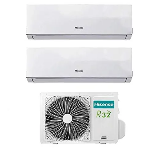 Condizionatore Climatizzatore Inverter Hisense New Comfort Dual Split 7000+7000 7+7 Btu 2A...