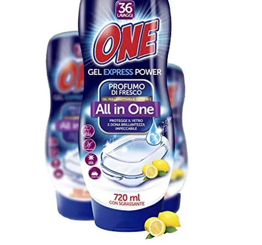 ONE | GEL PER LAVASTOVIGLIE Tutto In Uno | Garantisce perfetta pulizia e brillantezza di v...