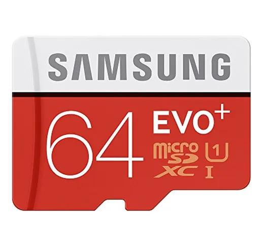 Samsung scheda di memoria Micro-SDXC 64GB EVO Plus UHS-1, Adattatore SD incluso