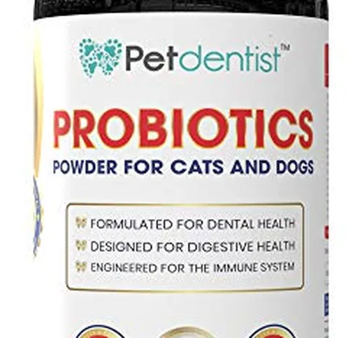 Petdentist Probiotics Polvere per Cani e Gatti, 90 g