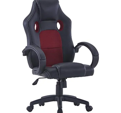 vidaXL Sedia da Gaming Girevole Moderna Robusta Altezza Regolabile Schienale Alto Arredo C...