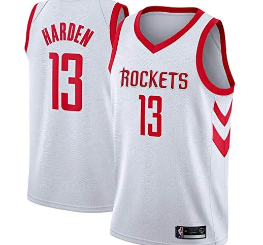 canottejerseyNBA James Harden, Houston Rockets #13, Basket Jersey Maglia Canotta, Bianca,...