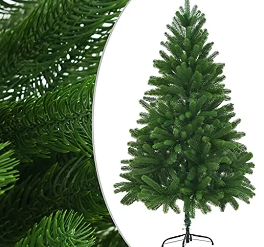 vidaXL Albero Natale Artificiale Aghi Realistici 210 cm Verde Addobbi Natalizi