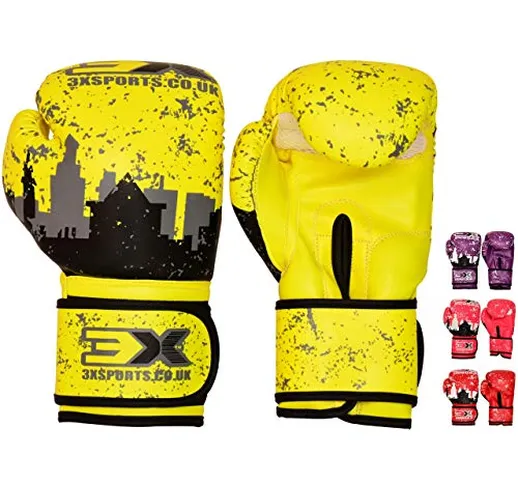 Professional Choice Guantoni da Boxe per Bambini Maya Pelle da Boxe Guanti da Boxe Kickbox...