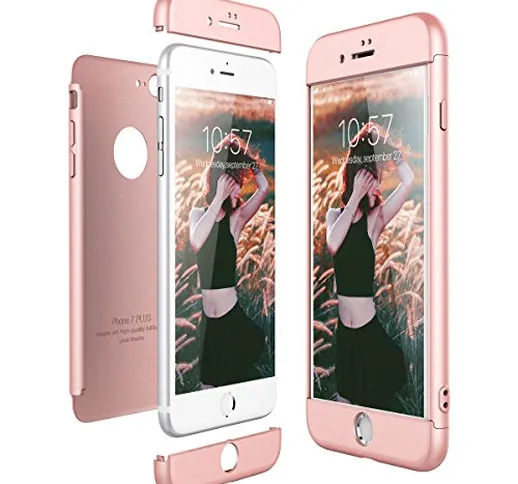 CE-Link Cover per Apple iPhone 8 Plus 360 Gradi Full Body Protezione, Custodia iPhone 8 Pl...