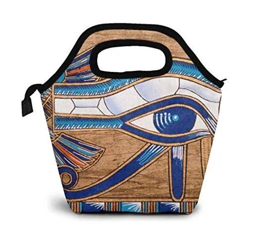 Lunch Tote Bag Egiziano Horus Occhiello Cooler Borsa termica riutilizzabile Lunch Box Bors...