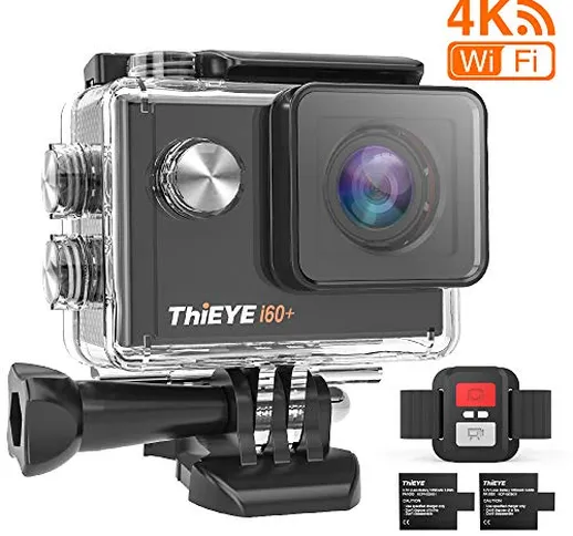 ThiEYE i60+ Action Camera 4K WiFi 20MP 170° Grandangolare 2.0'' LCD HD Screen 2.4G Telecam...