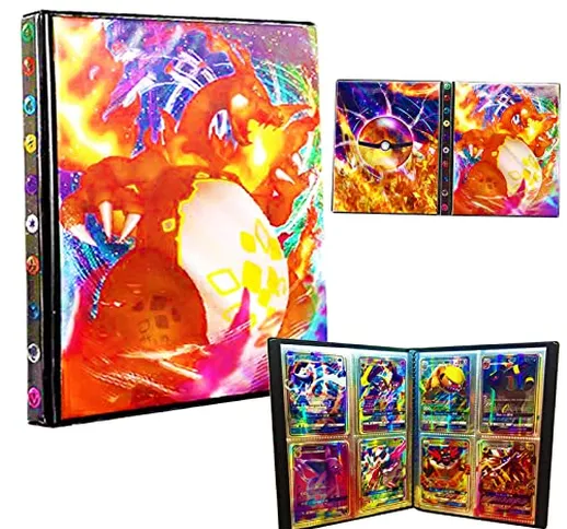 KYSWOBD Album Compatibile con pokemon, Raccoglitore bustine carte sleeves, Porta figurine,...