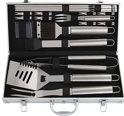 Romanticist 18 PC Kit Barbecue in Acciaio Inox - Kit Barbecue Premium per Uomo Regalo di C...