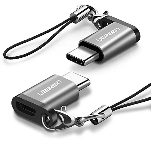 UGREEN Adattatore USB C a Micro USB 2 Pack Connettore USB C Ricarica Rapida QC 3.0 Huawei...