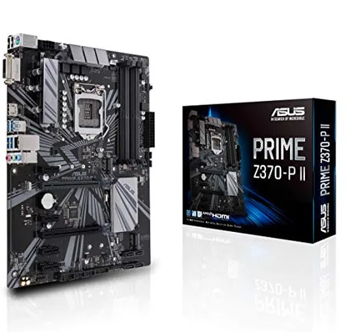 Asus PRIME Z370-P II Scheda Madre per Processori Intel LGA-1151 9th/8th gen, Illuminazione...