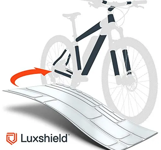 Luxshield Pellicola Protettiva per Bicicletta Elettrica, BMX, Bici da Corsa/Strada/Trekkin...