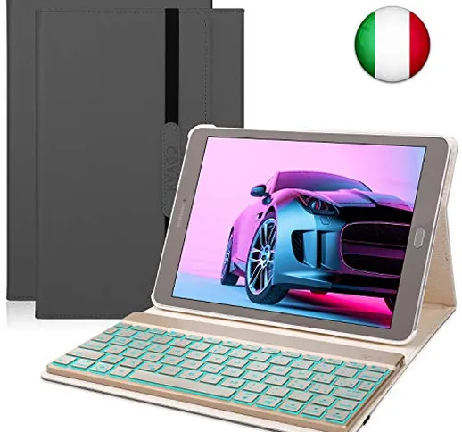 KVAGO Custodia Tastiera per Samsung Galaxy Tab S2 9.7, Italiano Tastiera Bluetooth Senza F...