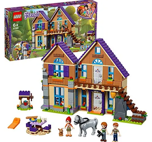 LEGO Friends La Villetta di Mia, 3 Mini-Doll, Figure del Coniglio e del Cavallo, Casa dell...