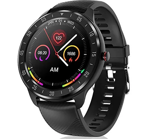 Canmixs Smartwatch Orologio Fitness Tracker Uomo Donna, Bluetooth Smart Watch Cardiofreque...