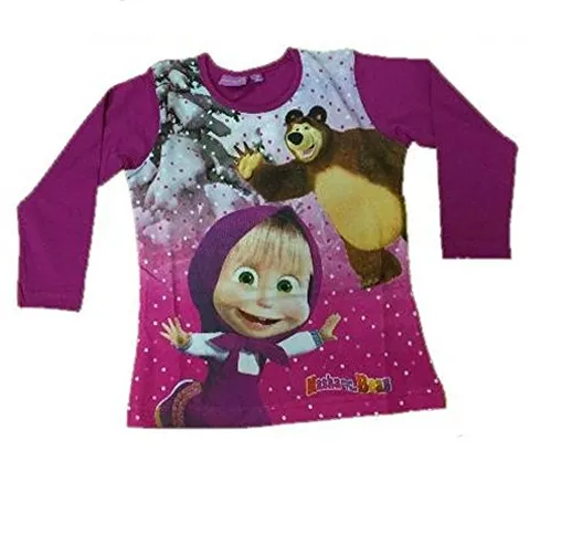 MASHA E ORSO Maglietta a Maniche Lunghe Bimba Abbigliamento Bambina *22067-7 Anni