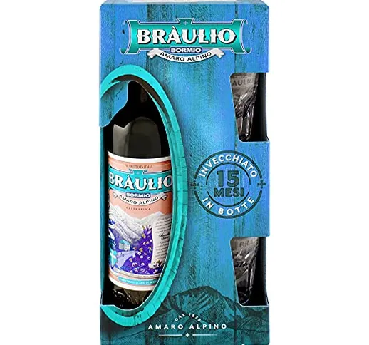 Bràulio l'Amaro Alpino 70 cl + in Regalo Due Esclusivi Bicchieri