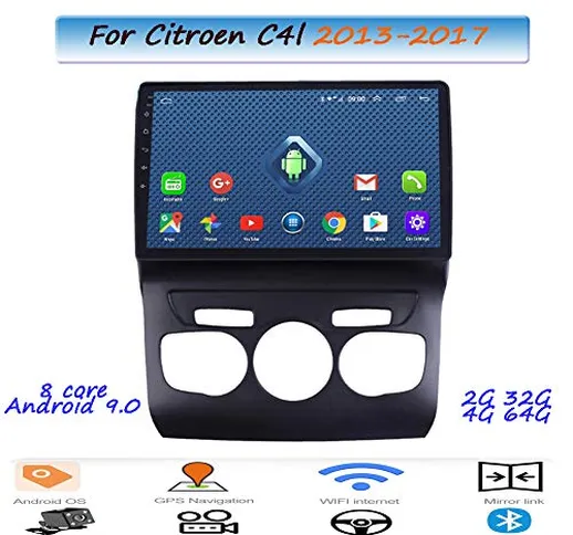 LHWSN DSP Android Car Stereo 10" IPS Schermo Autoradio Navigazione GPS 8 Cores per Citroen...