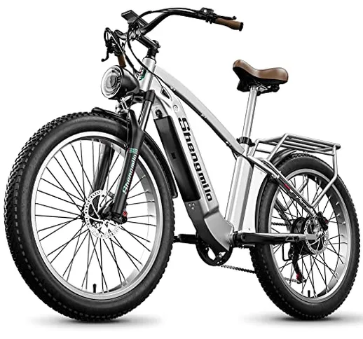 shengmilo retro bici elettrica MX04, adulto elettrico mountain bike 48V, 26 * 3.0 grasso p...