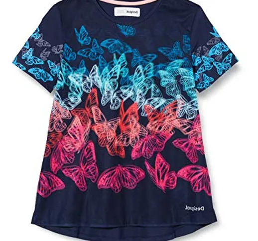Desigual TS_Newport T-Shirt, Blu (Navy 5000), 164 (Taglia Produttore: 13/14) Bambina