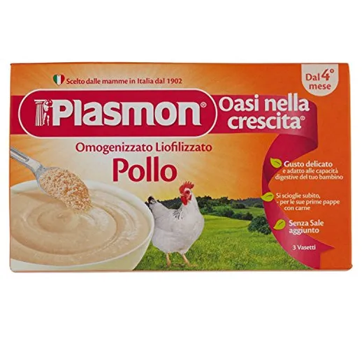 Plasmon Liofilizzati Pollo - 3 confezioni da 3 pezzi da 10 g [9 pezzi, 90 g]