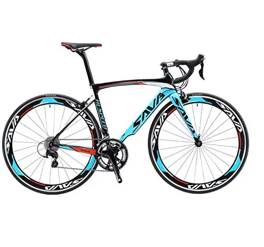 SAVADECK Warwind5.0 700C Bici da Strada in Carbonio Bici da Corsa su Strada con Cambio Shi...