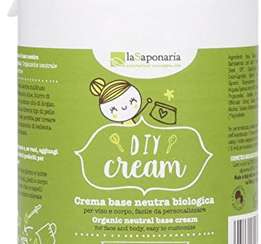 LA SAPONARIA - DIY Cream - Base Ecobio per Preparare Creme Personalizzate - Per Viso, Corp...