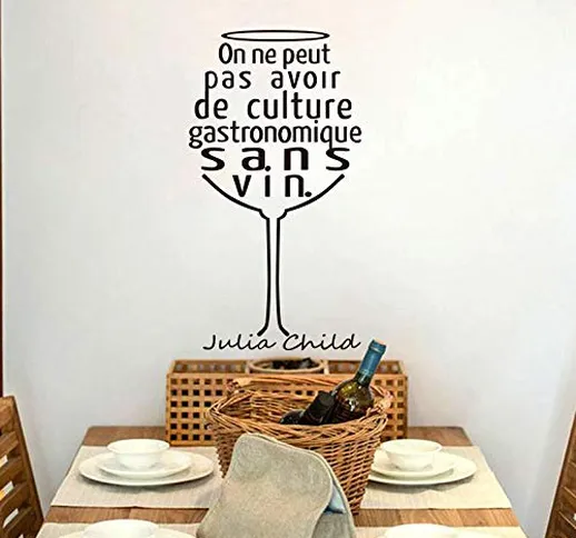 guijiumai Quotazione Francese Bicchiere da Vino in Vinile Adesivo da Parete Applique mural...
