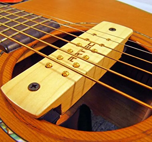 Artec - Pickup in acero per chitarra acustica tipo Humbucker, per chitarre a 6 o 12 corde