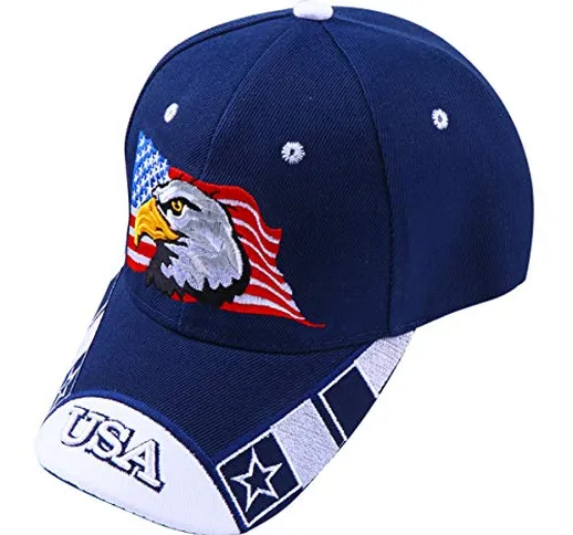 TENDYCOCO Berretto da Baseball Patriotic American Eagle Bandiera USA Design Cappello papà...