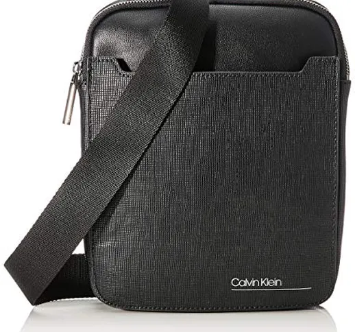 Calvin Klein Sliver Mix Flat Crossover - Borse a spalla Uomo, Nero (Black), 0.1x0.1x0.1 cm...