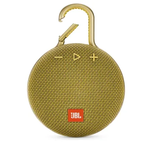 JBL Clip 3, giallo senape, impermeabile, resistente e portatile, altoparlante Bluetooth -...