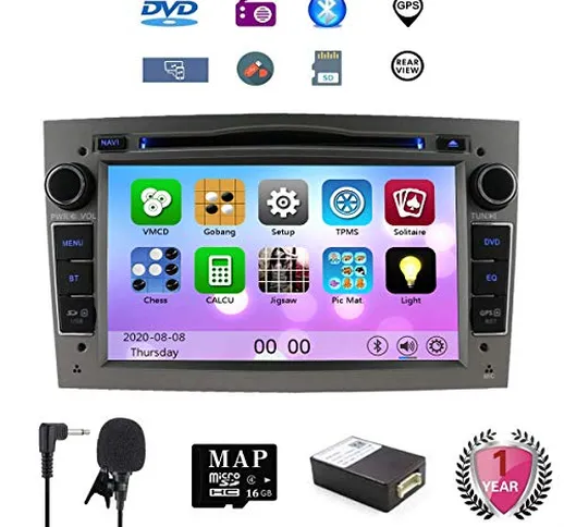 NVGOTEV 7 Pollici Autoradio 2 DIN per Opel Vauxhall Antara Astra Zafira Corsa Meriva Gratu...