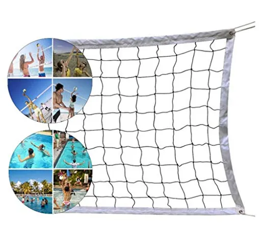 XIAMUSUMMER 9,5 × 1,0 m. Rete da pallavolo, Badminton Tennis Beach regolabile in altezza,...