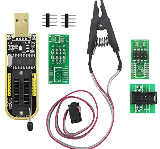 KeeYees SOP8 SOIC8 Test Clip per EEPROM 25CXX / 24CXX + CH341A 24 Programmatore USB Flash...