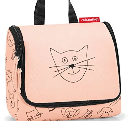 Reisenthel - Beauty case per bambini, 18 cm, Cats And Dogs Rose (Rosso) - IO3064
