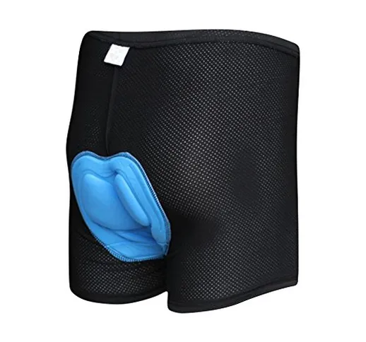 SWAMPLAND Pantaloncini da Ciclismo Uomo 3D Gel Pantaloni Imbottiti Bike Pantaloni Corti Bi...