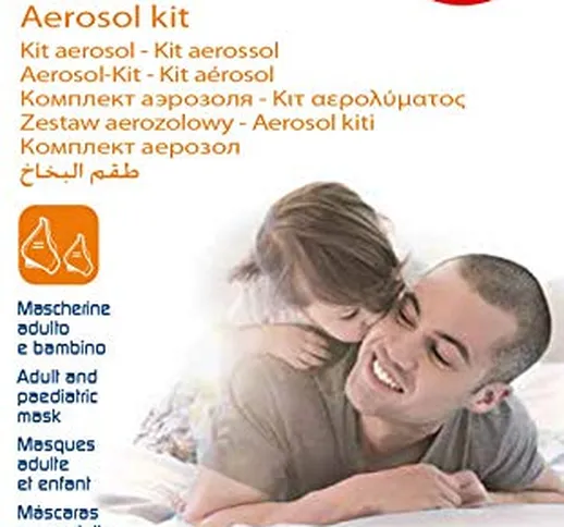 Pic solution AirKit Pro per Aerosol Airfamily Evolution a pistone, Bianco, Blu, Trasparent...